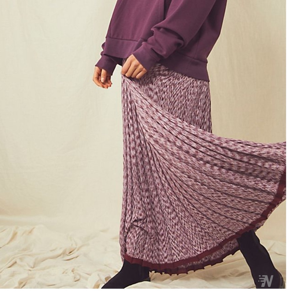 Free People Gold Coast Knit Maxi Skirt